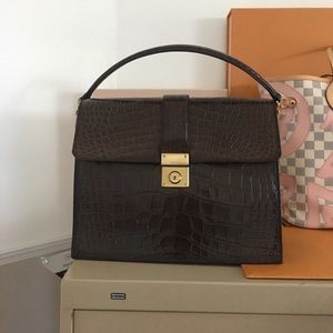 💯Crocodile Prada handbag